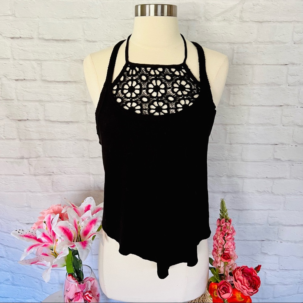 Free People Crochet Rib Knit Tank